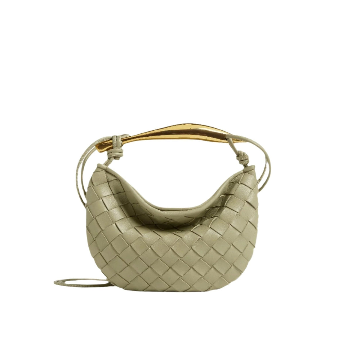 Bolsa Compacta Trenzada con Asa Corta