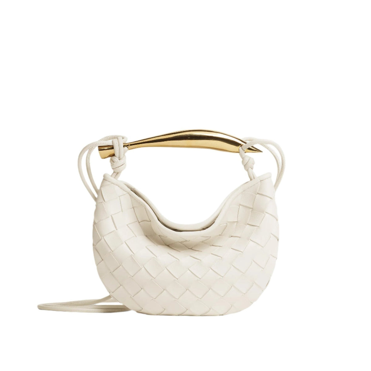 Bolsa Compacta Trenzada con Asa Corta
