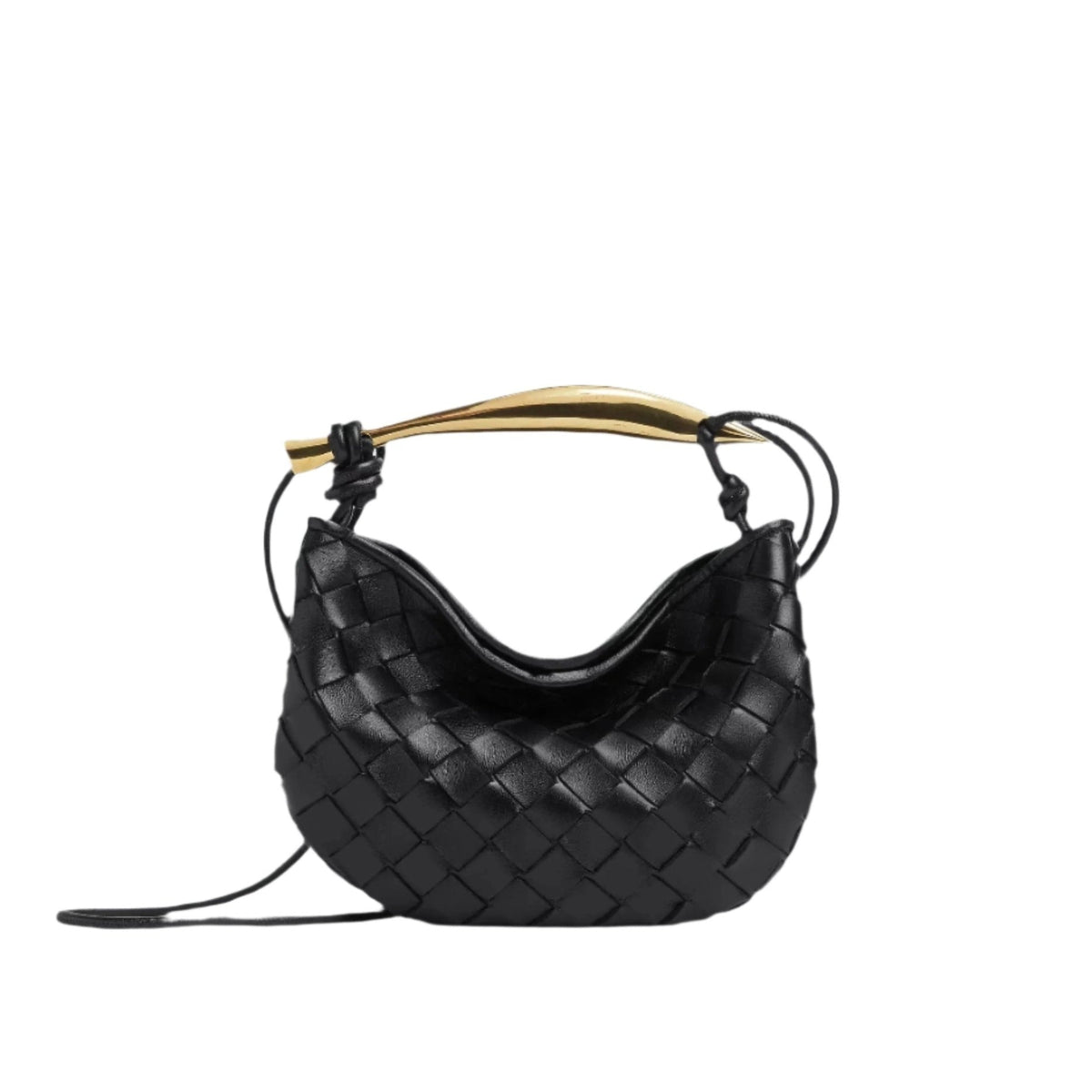 Bolsa Compacta Trenzada con Asa Corta