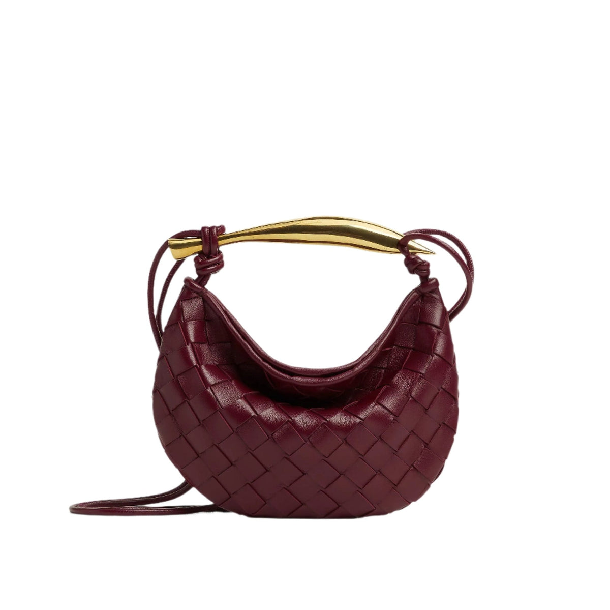 Bolsa Compacta Trenzada con Asa Corta