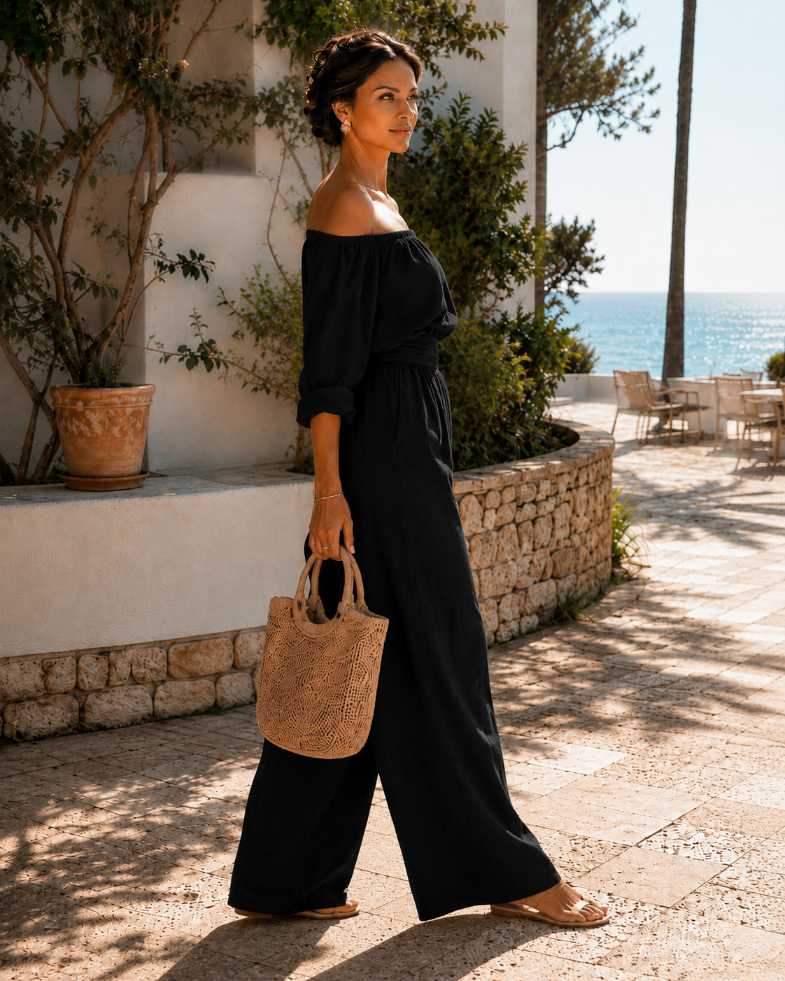 Arabella - Conjunto exclusivo con efecto lino