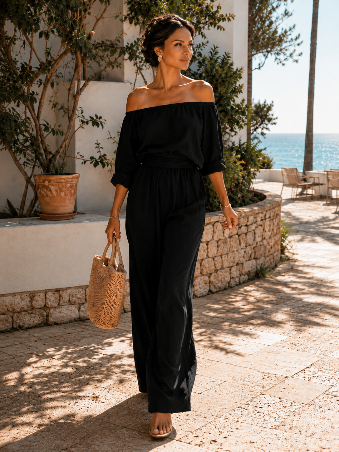 Arabella - Conjunto exclusivo con efecto lino