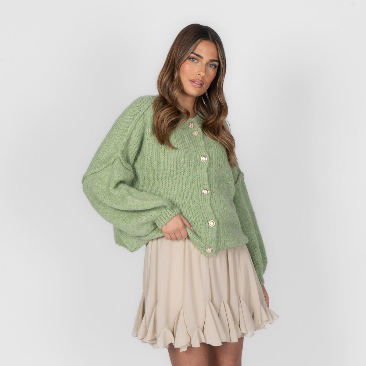 Cárdigan Holgado Corto "Glamour Acogedor"