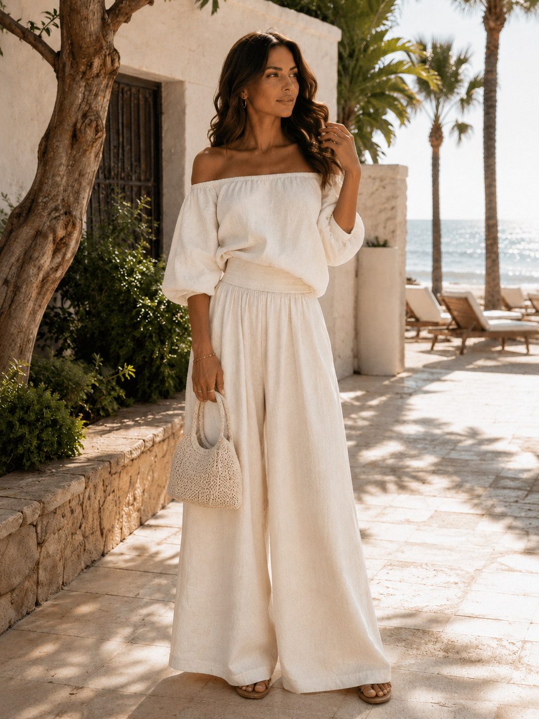 Arabella - Conjunto exclusivo con efecto lino
