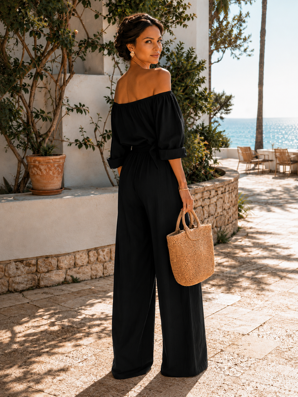 Arabella - Conjunto exclusivo con efecto lino