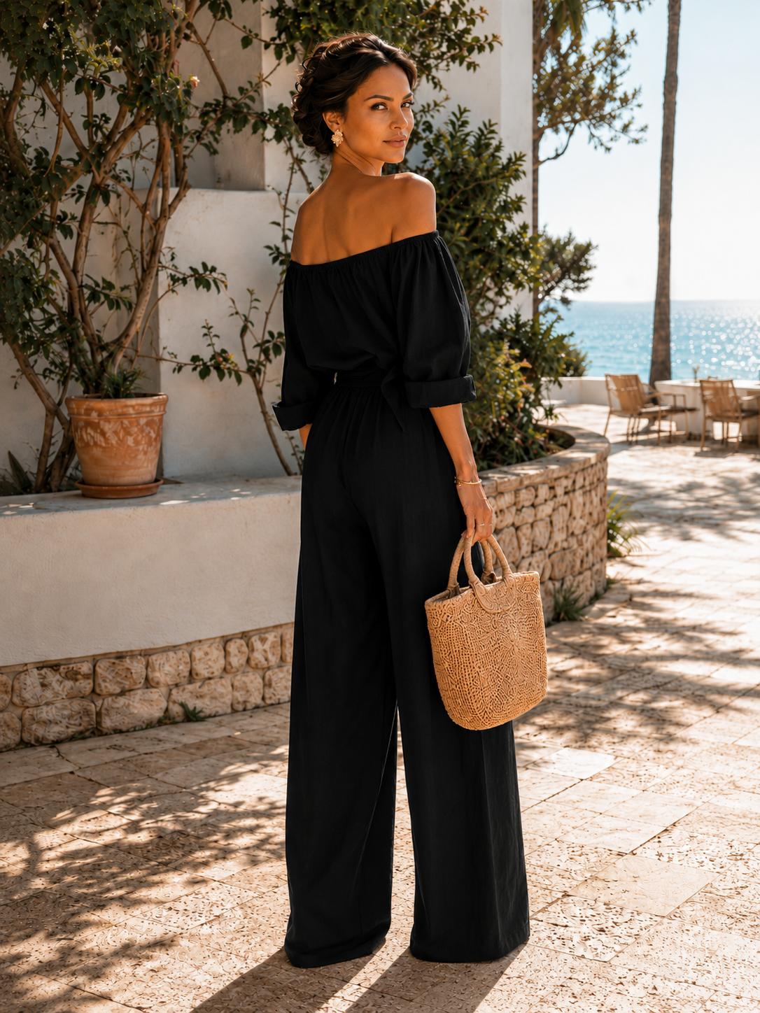 Arabella - Conjunto exclusivo con efecto lino