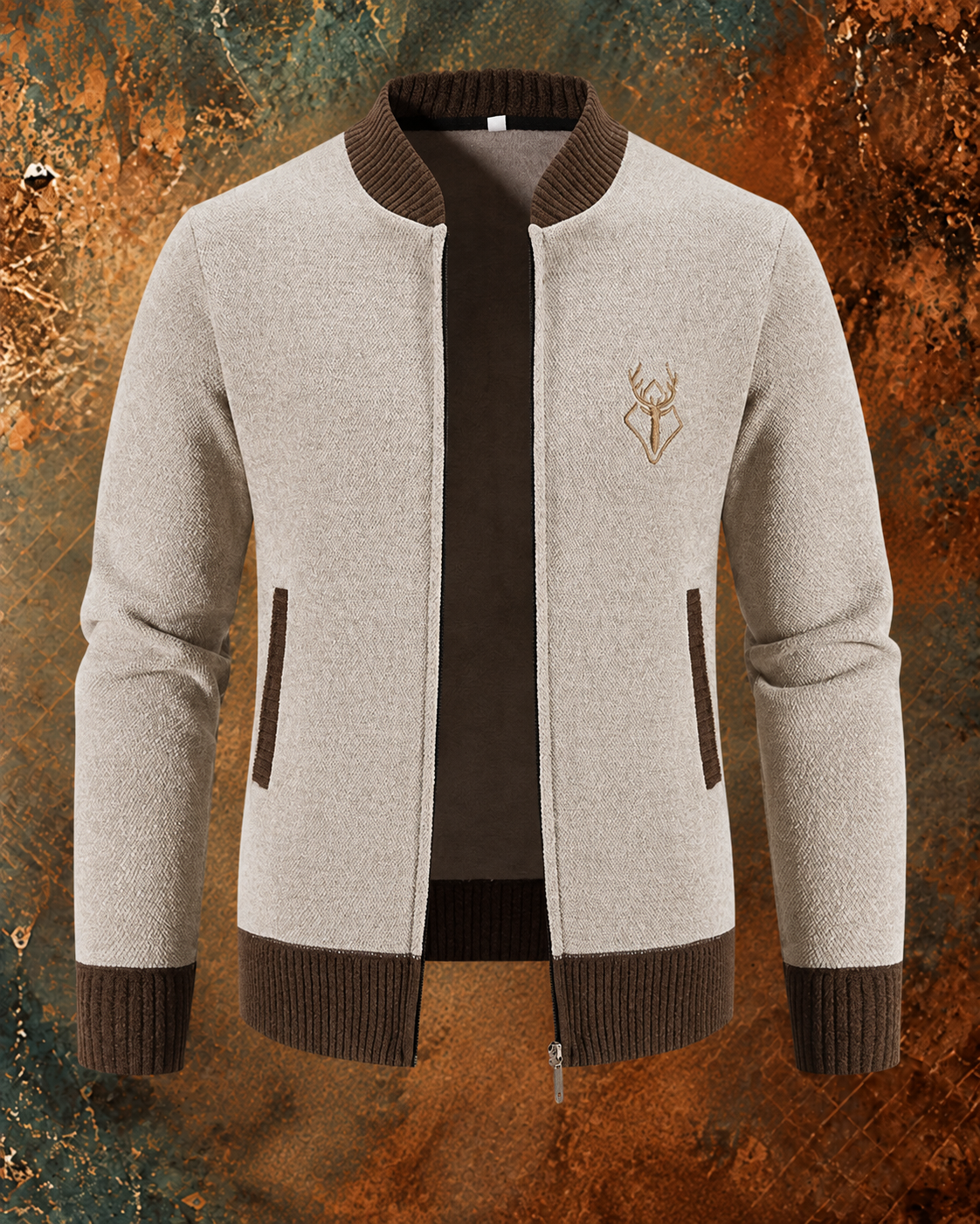 Pieter | Cárdigan tejido para hombre con elegante detalle otoñal