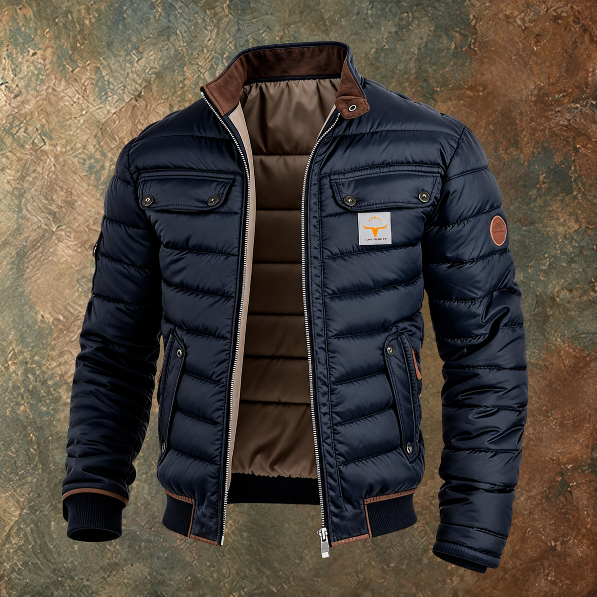 Chamarra de invierno acolchada, cálida y cómoda