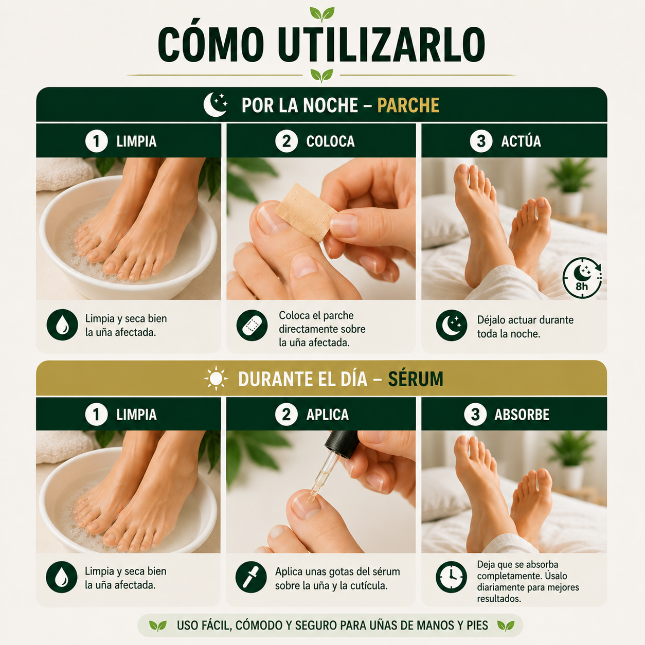 TRATAMIENTO COMPLETO 24 HORAS PARA UÑAS DAÑADAS