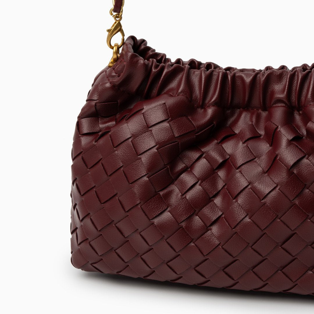Bolsa de Hombro Trenzada Efecto Cloud con Cadena