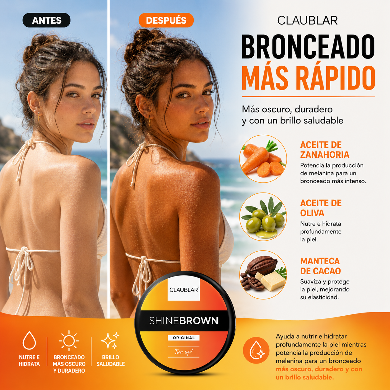☀️ Consigue un Bronceado Más Intenso, Natural y Duradero