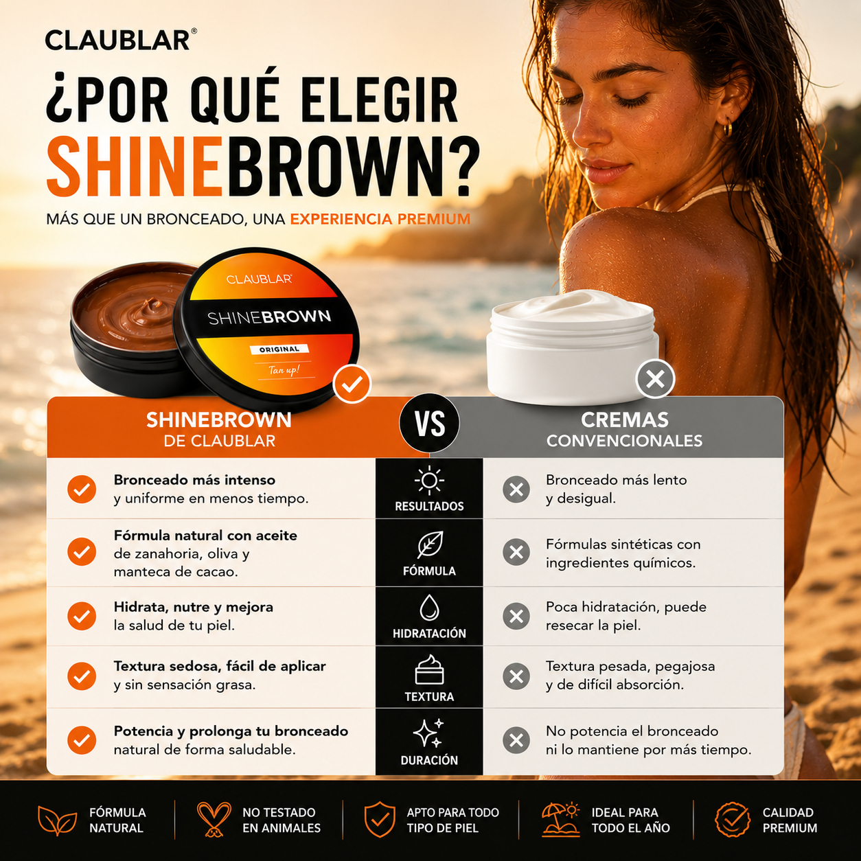 ☀️ Consigue un Bronceado Más Intenso, Natural y Duradero