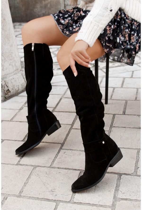 Botas mujer altas con diseño suave tipo gamuza