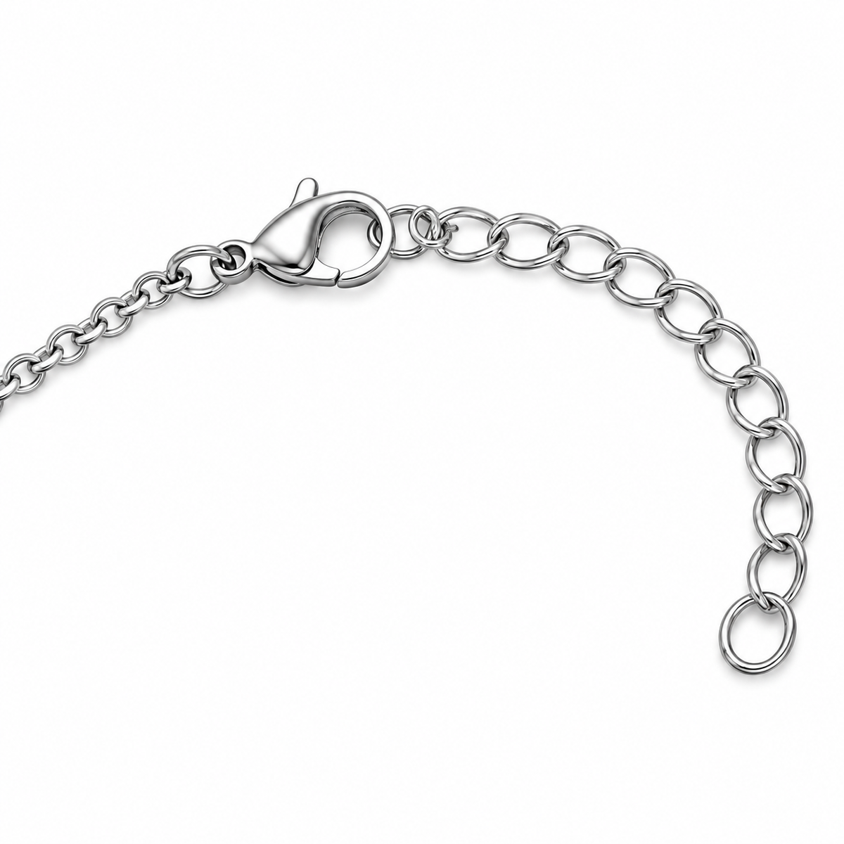 Collar para hombre con cruz pavonada y 4 zirconias negras de acero inoxidable