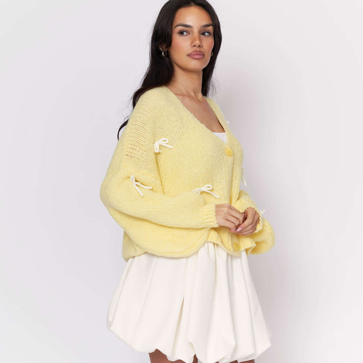 Cárdigan Holgado con Mini Moños