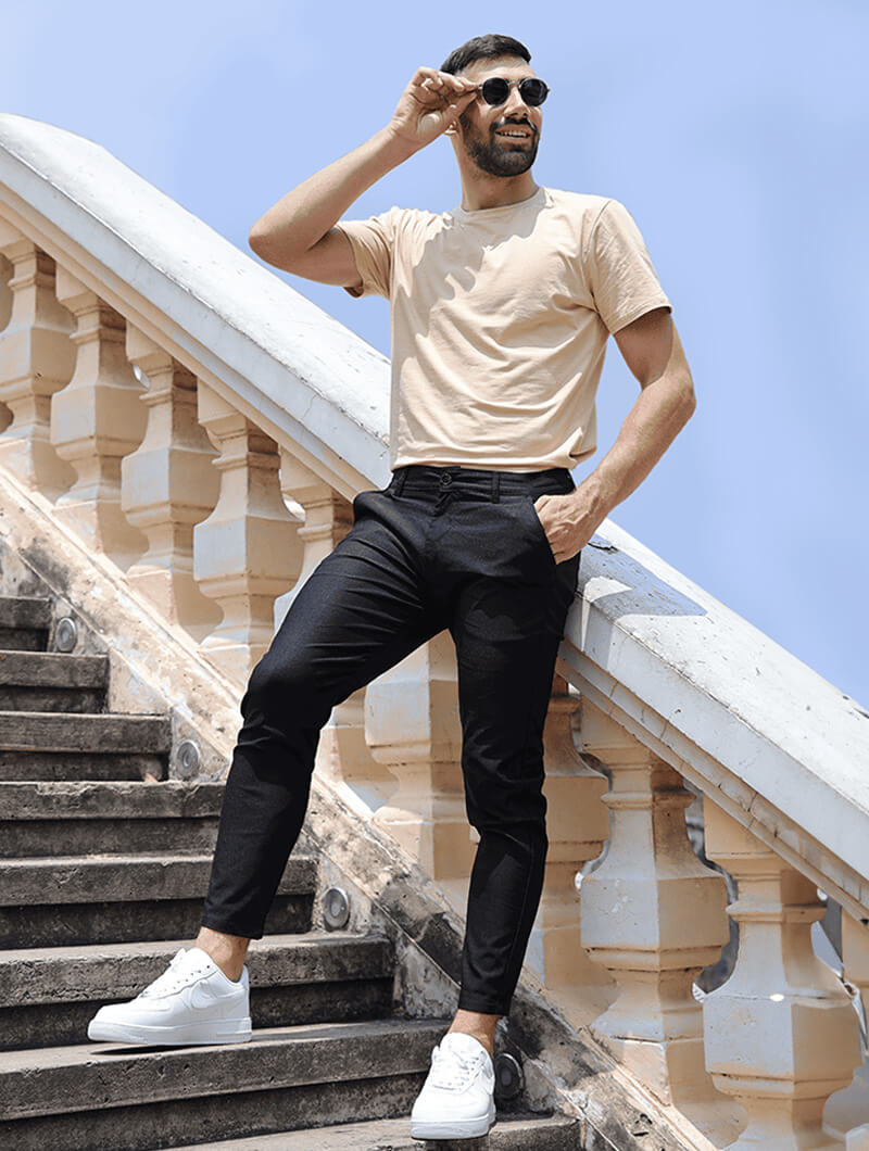 Noa Pantalón Stretch - Negro