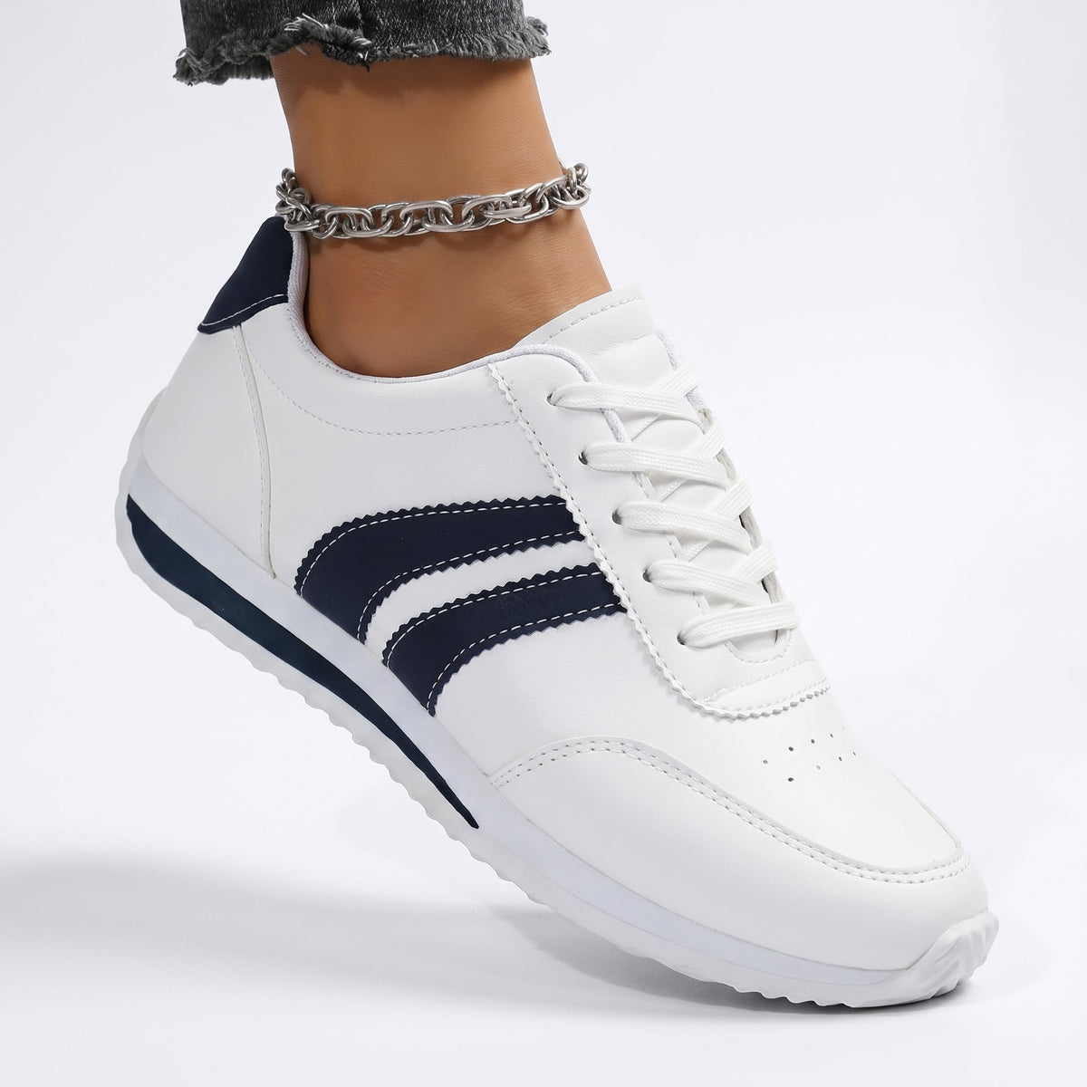 Tenis Blancos Ultraligeros con Soporte de Arco