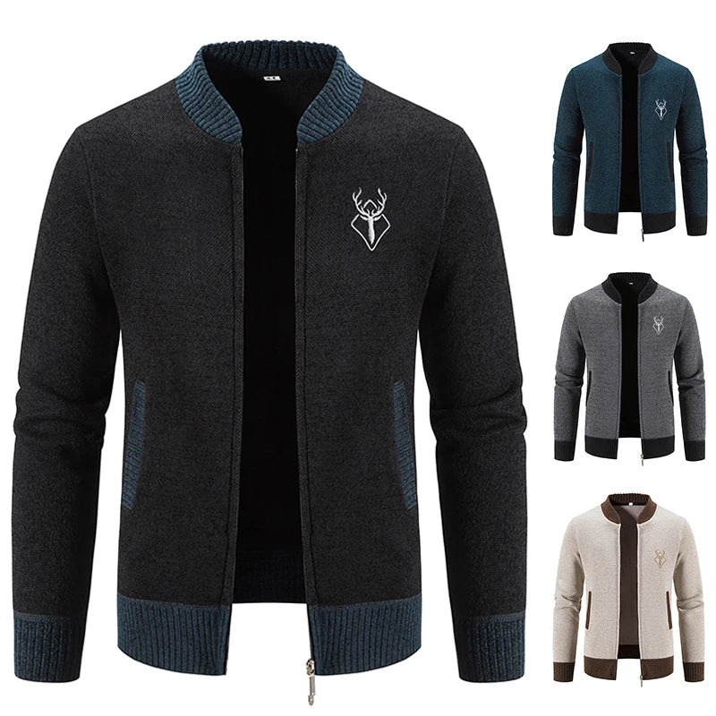 Pieter | Cárdigan tejido para hombre con elegante detalle otoñal