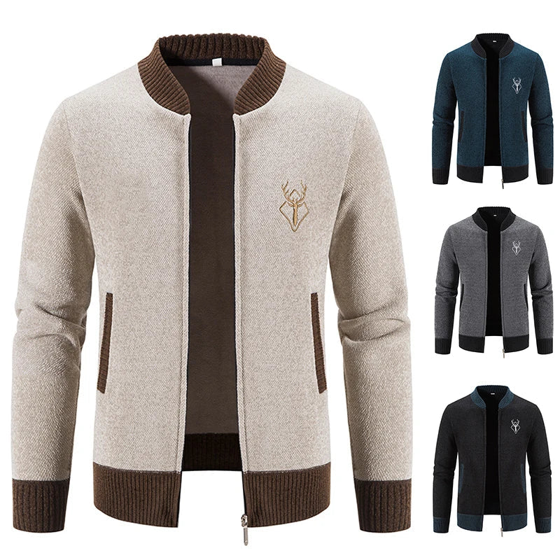 Pieter | Cárdigan tejido para hombre con elegante detalle otoñal