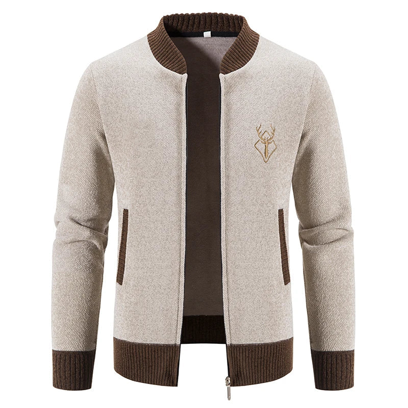 Pieter | Cárdigan tejido para hombre con elegante detalle otoñal
