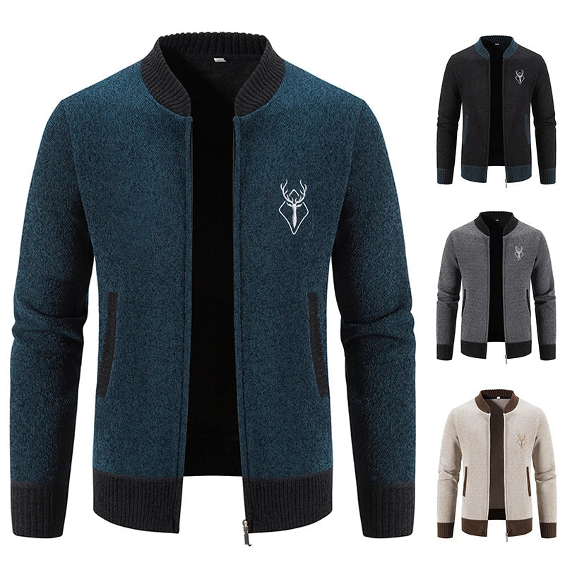 Pieter | Cárdigan tejido para hombre con elegante detalle otoñal
