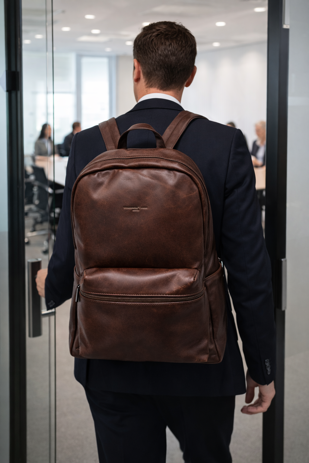 Mochila para hombre Riccardo de piel genuina