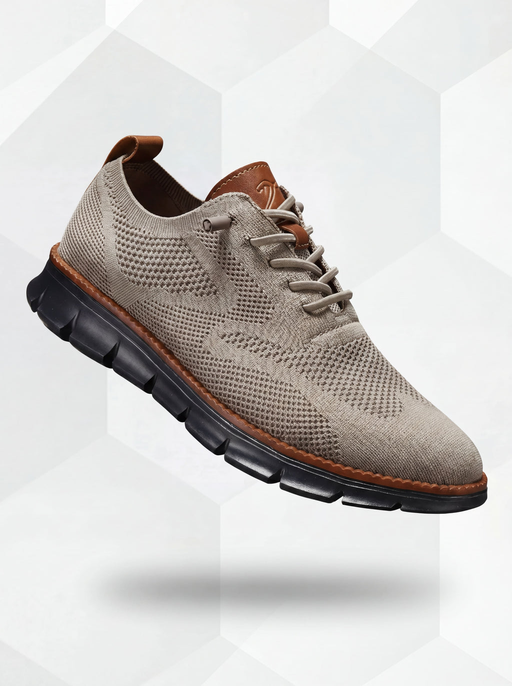 Zapatos Ultracomfort transpirables de hombre color negro con caqui