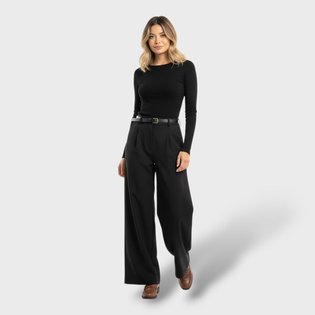 Pantalón de Vestir Pierna Ancha Mujer