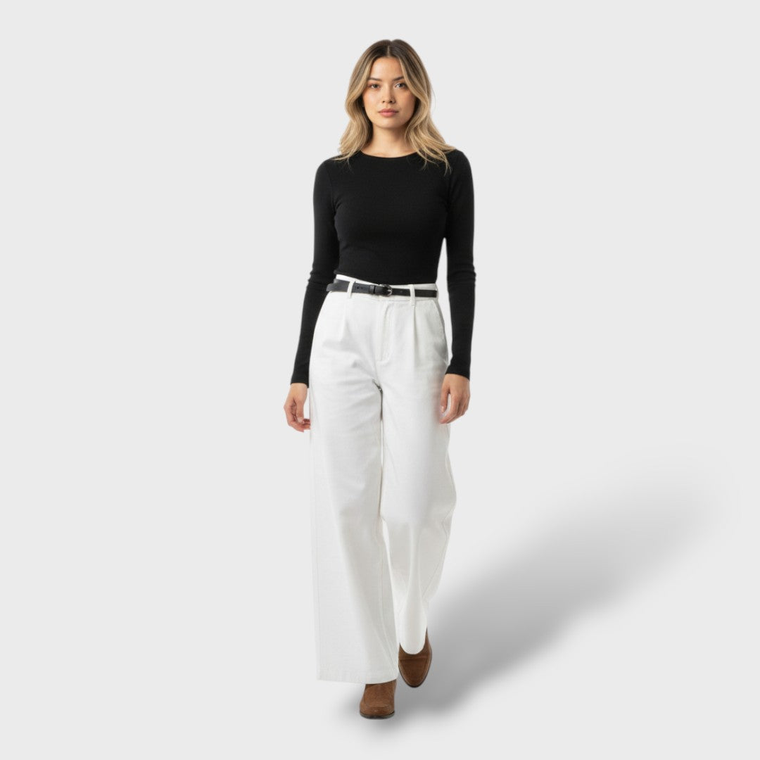 Pantalón de Vestir Pierna Ancha Mujer