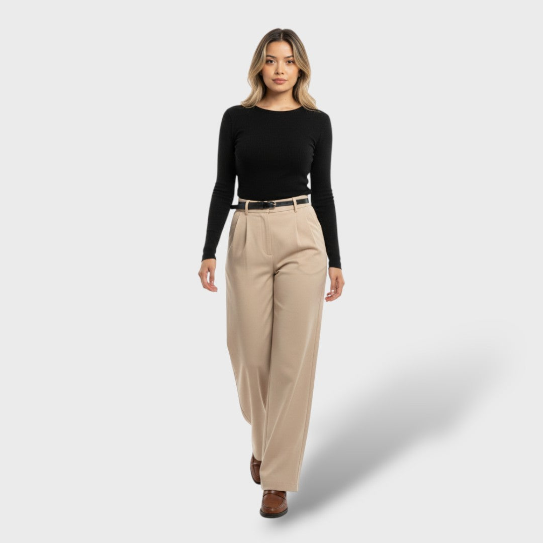 Pantalón de Vestir Pierna Ancha Mujer