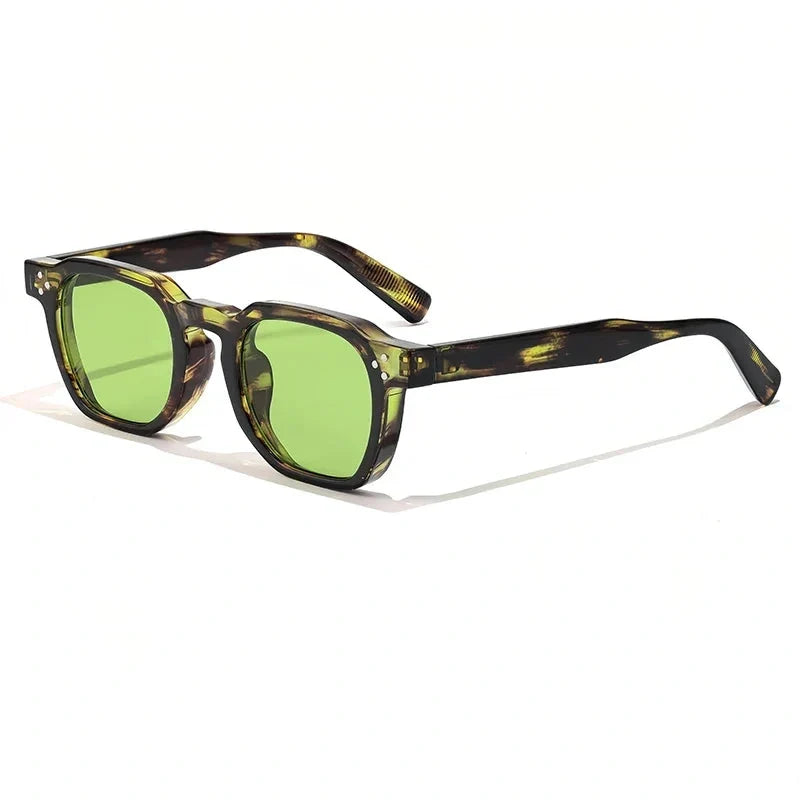 Lentes de sol cuadrados geométricos para hombre