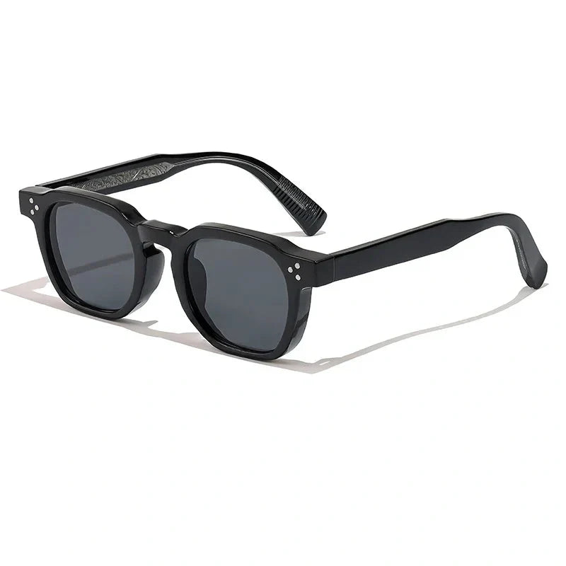 Lentes de sol cuadrados retro de metal para hombre