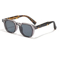 Lentes de sol cuadrados retro de metal para hombre