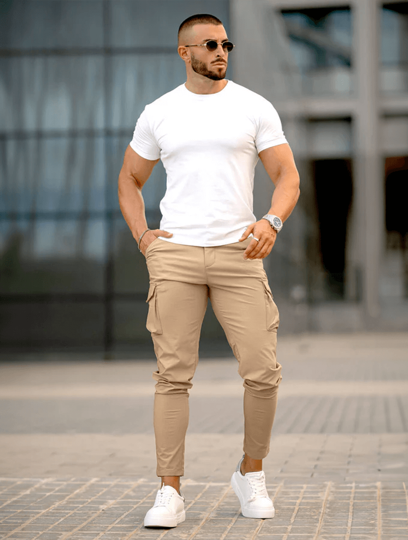 Franco Pantalones Cargo - Caqui