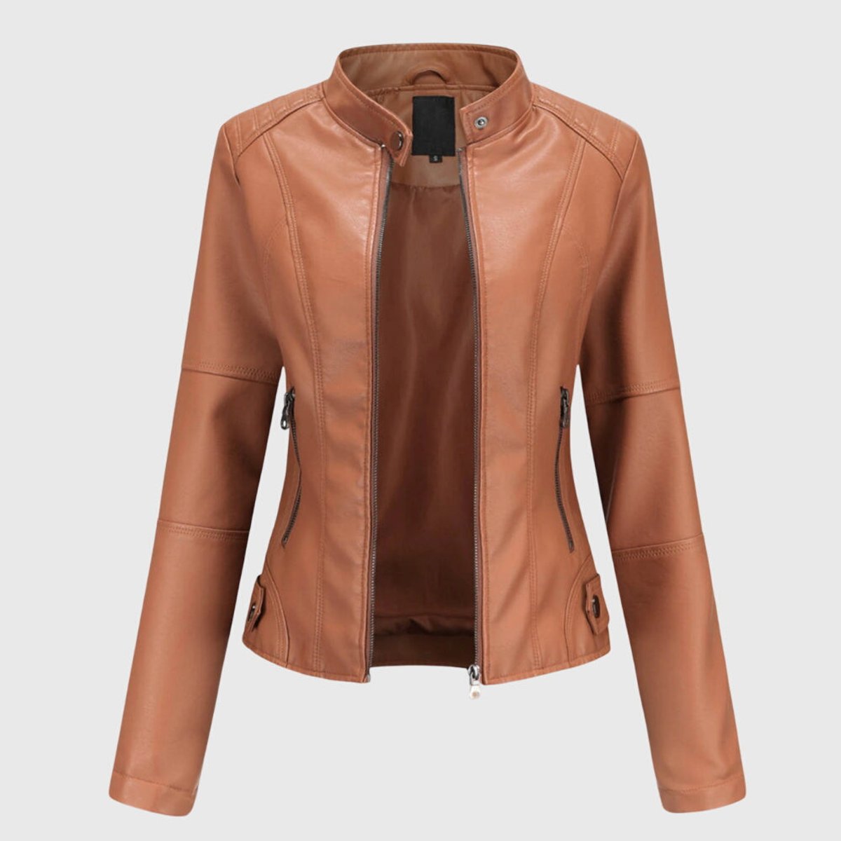 Miranda | Chamarra Biker Slim con Cuello Mao y Cierre